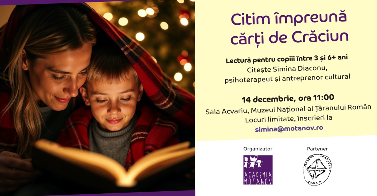 Lectură pentru copii mici în apropierea Crăciunului